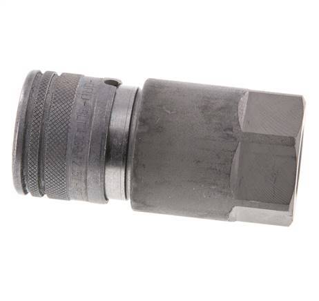 Steel DN 12.5 Flat Face Hydraulic Socket G 1/2 inch Female Threads ISO 16028 D 24.5mm