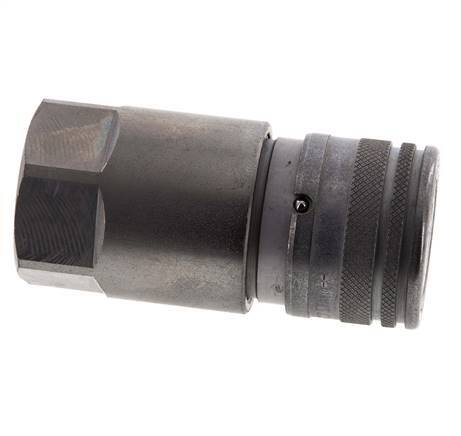 Steel DN 12.5 Flat Face Hydraulic Socket G 3/4 inch Female Threads ISO 16028 D 24.5mm