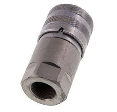 Steel DN 19 Flat Face Hydraulic Socket G 3/4 inch Female Threads ISO 16028 D 30mm