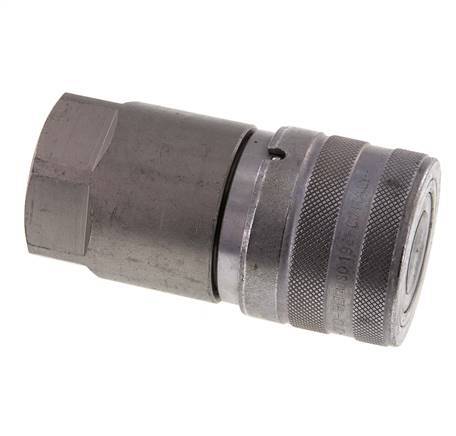 Steel DN 19 Flat Face Hydraulic Socket G 3/4 inch Female Threads ISO 16028 D 30mm