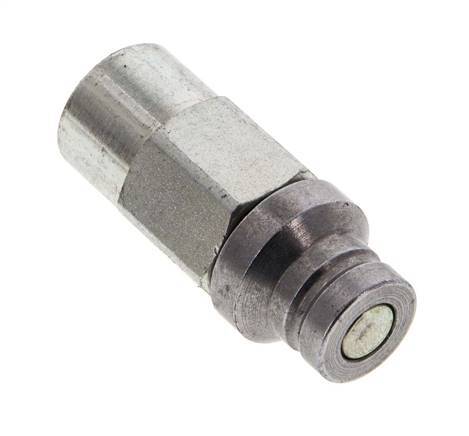 Steel DN 4 Flat Face Hydraulic Plug G 1/8 inch Female Threads D 13.5mm