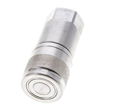 Stainless Steel DN 10 Flat Face Hydraulic Socket G 3/8 inch Female Threads ISO 16028 D 19.7mm