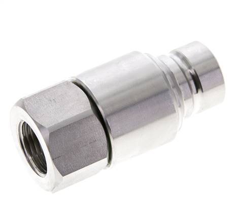 Stainless Steel DN 12 Flat Face Hydraulic Plug G 1/2 inch Female Threads ISO 16028 CEJN D 24.5mm