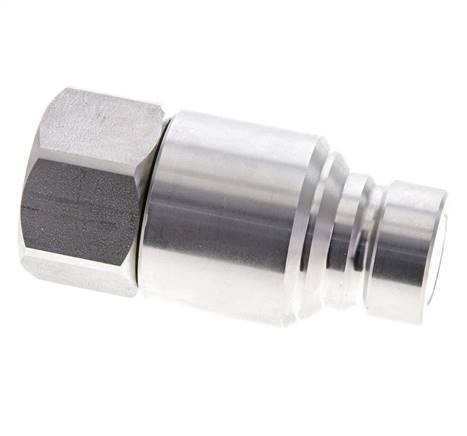 Stainless Steel DN 12 Flat Face Hydraulic Plug G 1/2 inch Female Threads ISO 16028 CEJN D 24.5mm