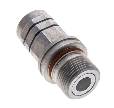Steel DN 8.7 Flat Face Hydraulic Socket G 3/8 inch Female Threads ISO 16028 D M30 x 2