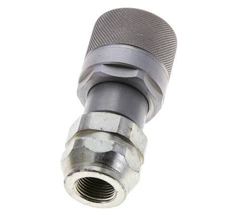 Steel DN 8.7 Flat Face Hydraulic Plug G 3/8 inch Female Threads ISO 16028 D M30 x 2
