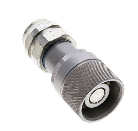 Steel DN 8.7 Flat Face Hydraulic Plug G 3/8 inch Female Threads ISO 16028 D M30 x 2