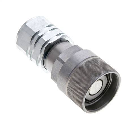 Steel DN 12.8 Flat Face Hydraulic Plug G 3/4 inch Female Threads ISO 16028 D M36 x 2