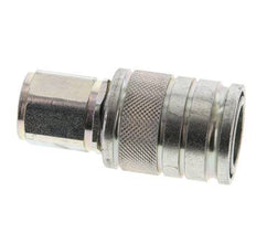 Steel DN 10 Hydraulic Coupling Socket G 3/8 inch Female Threads ISO 7241-1 A D 17.3mm