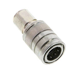 Steel DN 10 Hydraulic Coupling Socket G 3/8 inch Female Threads ISO 7241-1 A D 17.3mm