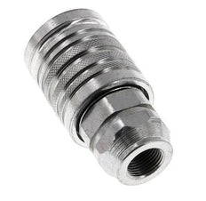 Steel DN 12.5 Hydraulic Coupling Socket G 3/8 inch Female Threads ISO 7241-1 A D 20.5mm