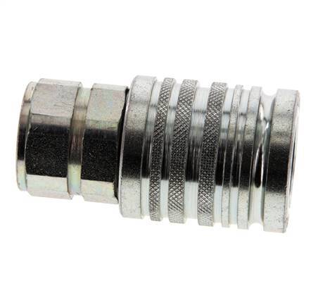 Steel DN 12.5 Hydraulic Coupling Socket G 1/2 inch Female Threads ISO 7241-1 A D 20.5mm