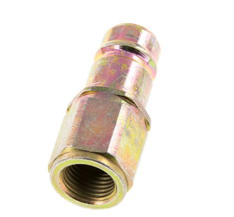 Steel DN 10 Hydraulic Coupling Plug M16x1.5 Female Threads ISO 7241-1 A D 17.3mm