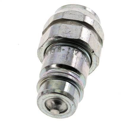 Steel DN 12.5 Hydraulic Coupling Plug G 3/8 inch Female Threads ISO 7241-1 A D 20.5mm