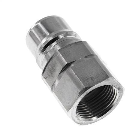 Steel DN 25 Hydraulic Coupling Plug G 1 inch Female Threads ISO 7241-1 A D 34.3mm