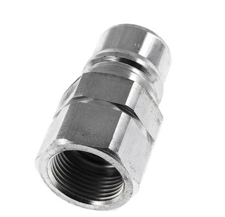 Steel DN 25 Hydraulic Coupling Plug G 1 inch Female Threads ISO 7241-1 A D 34.3mm