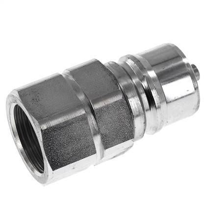 Steel DN 25 Hydraulic Coupling Plug G 1 inch Female Threads ISO 7241-1 A D 34.3mm