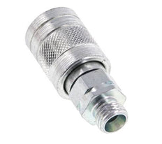 Steel DN 6.3 Hydraulic Coupling Socket 8 mm L Compression Ring ISO 7241-1 A/8434-1 D 12mm