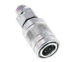Steel DN 6.3 Hydraulic Coupling Socket 8 mm L Compression Ring ISO 7241-1 A/8434-1 D 12mm