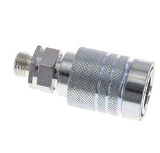 Steel DN 10 Hydraulic Coupling Socket 8 mm L Compression Ring ISO 7241-1 A/8434-1 D 17.3mm