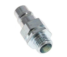 Steel DN 6.3 Hydraulic Coupling Plug 8 mm L Compression Ring ISO 7241-1 A/8434-1 D 12mm