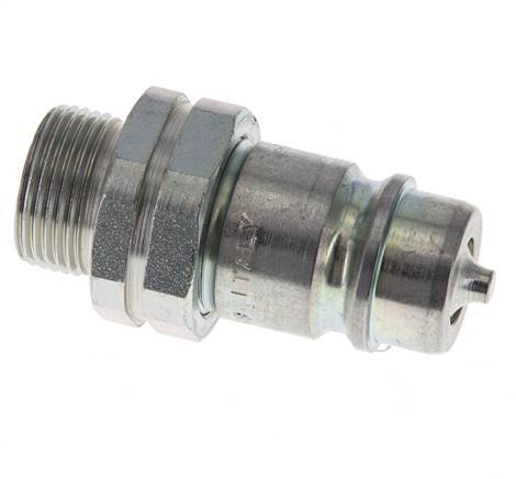 Steel DN 12.5 Hydraulic Coupling Plug 8 mm L Compression Ring ISO 7241-1 A/8434-1 D 20.5mm