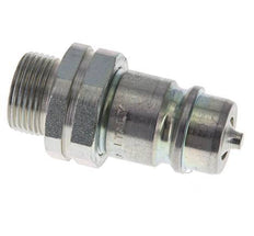 Steel DN 12.5 Hydraulic Coupling Plug 8 mm L Compression Ring ISO 7241-1 A/8434-1 D 20.5mm