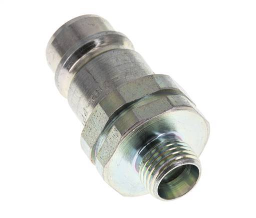 Steel DN 12.5 Hydraulic Coupling Plug 10 mm L Compression Ring ISO 7241-1 A/8434-1 D 20.5mm