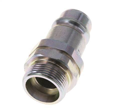 Steel DN 12.5 Hydraulic Coupling Plug 18 mm L Compression Ring ISO 7241-1 A/8434-1 D 20.5mm