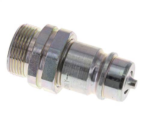 Steel DN 12.5 Hydraulic Coupling Plug 18 mm L Compression Ring ISO 7241-1 A/8434-1 D 20.5mm