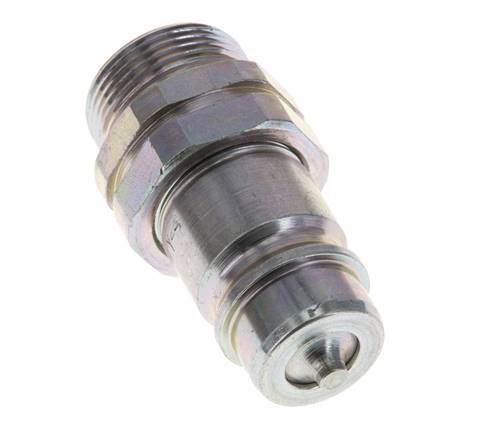 Steel DN 12.5 Hydraulic Coupling Plug 18 mm L Compression Ring ISO 7241-1 A/8434-1 D 20.5mm