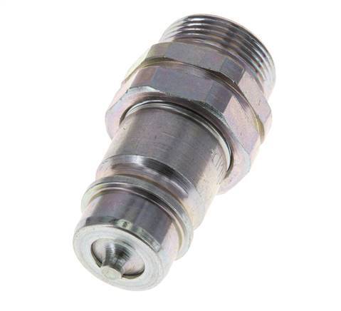 Steel DN 12.5 Hydraulic Coupling Plug 18 mm L Compression Ring ISO 7241-1 A/8434-1 D 20.5mm