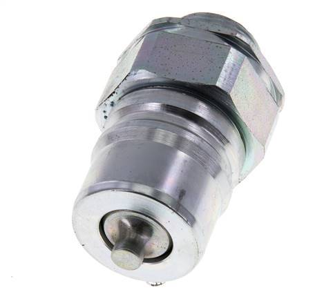 Steel DN 25 Hydraulic Coupling Plug 18 mm L Compression Ring ISO 7241-1 A/8434-1 D 34.3mm