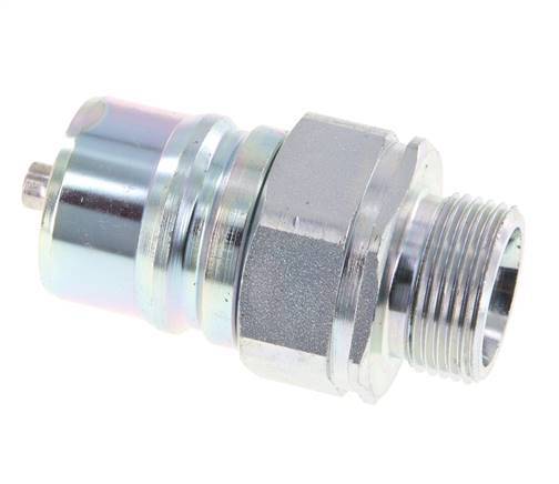 Steel DN 25 Hydraulic Coupling Plug 20 mm S Compression Ring ISO 7241-1 A/8434-1 D 34.3mm