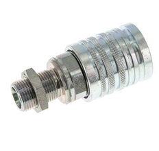 Steel DN 12.5 Hydraulic Coupling Socket 12 mm S Compression Ring Bulkhead ISO 7241-1 A/8434-1 D 20.5mm