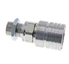 Steel DN 25 Hydraulic Coupling Socket 20 mm S Compression Ring Bulkhead ISO 7241-1 A/8434-1 D 34.3mm