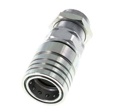 Steel DN 25 Hydraulic Coupling Socket 30 mm S Compression Ring Bulkhead ISO 7241-1 A/8434-1 D 34.3mm