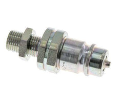 Steel DN 12.5 Hydraulic Coupling Plug 10 mm L Compression Ring Bulkhead ISO 7241-1 A/8434-1 D 20.5mm