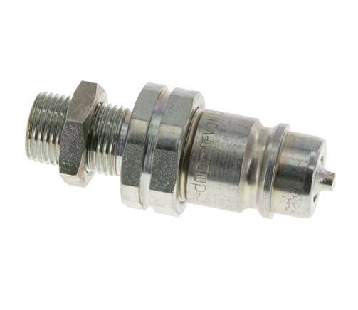 Steel DN 12.5 Hydraulic Coupling Plug 12 mm L Compression Ring Bulkhead ISO 7241-1 A/8434-1 D 20.5mm