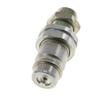 Steel DN 12.5 Hydraulic Coupling Plug 12 mm L Compression Ring Bulkhead ISO 7241-1 A/8434-1 D 20.5mm