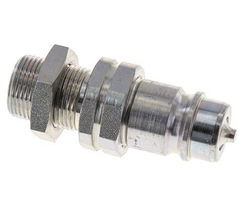 Steel DN 12.5 Hydraulic Coupling Plug 15 mm L Compression Ring Bulkhead ISO 7241-1 A/8434-1 D 20.5mm
