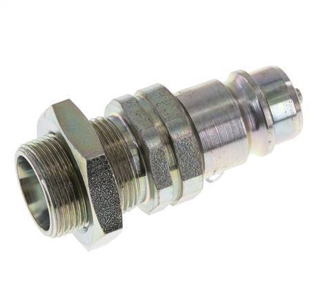 Steel DN 12.5 Hydraulic Coupling Plug 18 mm L Compression Ring Bulkhead ISO 7241-1 A/8434-1 D 20.5mm