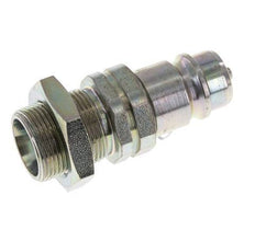 Steel DN 12.5 Hydraulic Coupling Plug 18 mm L Compression Ring Bulkhead ISO 7241-1 A/8434-1 D 20.5mm