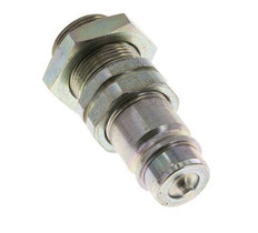 Steel DN 12.5 Hydraulic Coupling Plug 18 mm L Compression Ring Bulkhead ISO 7241-1 A/8434-1 D 20.5mm