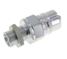 Steel DN 25 Hydraulic Coupling Plug 18 mm L Compression Ring Bulkhead ISO 7241-1 A/8434-1 D 34.3mm