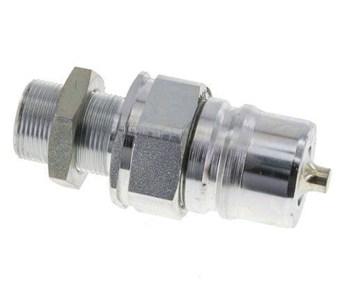 Steel DN 25 Hydraulic Coupling Plug 18 mm L Compression Ring Bulkhead ISO 7241-1 A/8434-1 D 34.3mm