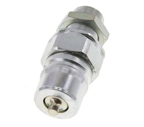 Steel DN 25 Hydraulic Coupling Plug 18 mm L Compression Ring Bulkhead ISO 7241-1 A/8434-1 D 34.3mm