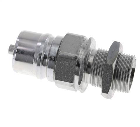 Steel DN 25 Hydraulic Coupling Plug 22 mm L Compression Ring Bulkhead ISO 7241-1 A/8434-1 D 34.3mm
