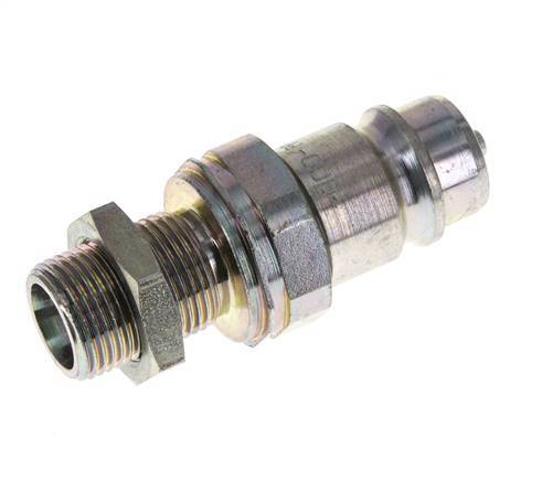 Steel DN 12.5 Hydraulic Coupling Plug 12 mm S Compression Ring Bulkhead ISO 7241-1 A/8434-1 D 20.5mm