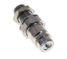 Steel DN 12.5 Hydraulic Coupling Plug 12 mm S Compression Ring Bulkhead ISO 7241-1 A/8434-1 D 20.5mm